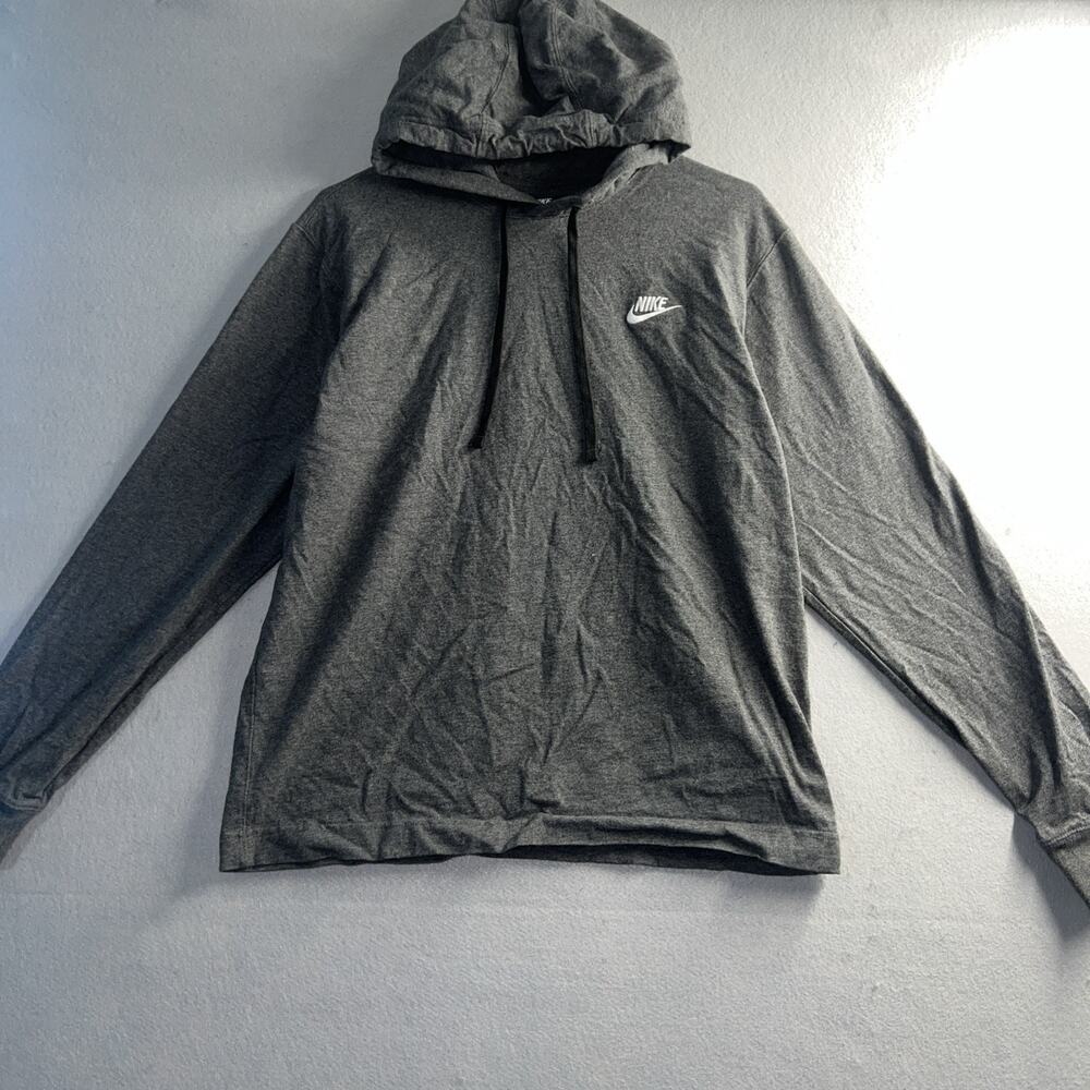 AUTHENTIC NIKE 100% COTTON WARMUP CLUB HOODIE BV2749-071 Size MEDIUM GRAY